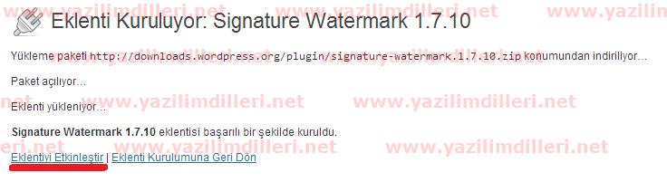 Wordpress Resim Watermark Eklentisi kurulumu