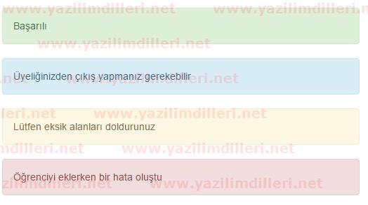HTML Mesajlar