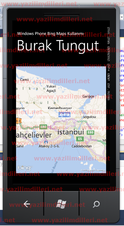 Windows Phone 7.1 Bing Maps Entegrasyonu - Makale - Yazılım Dilleri