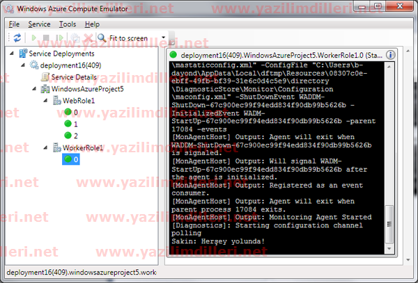 A&ccedil;ıklama: Azure Emulator UI