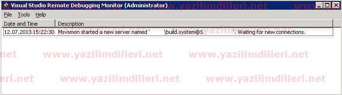 Visual Studio 2010 Remote Debugging Monitor (Administrator)