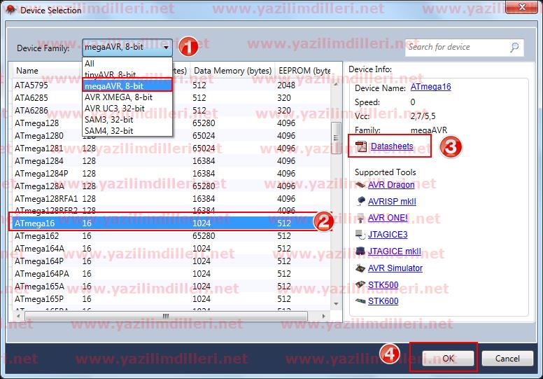 Atmel Studio 6 Device Family 