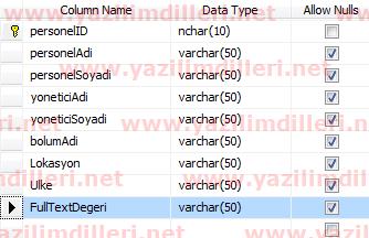 Full text Column Setup