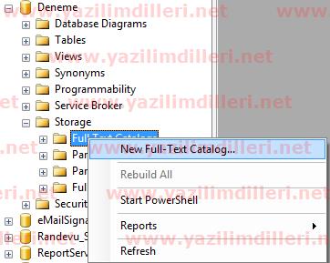 Full text Catalog Setup in Sql Server