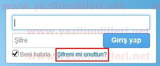 twitter şifremi unuttum