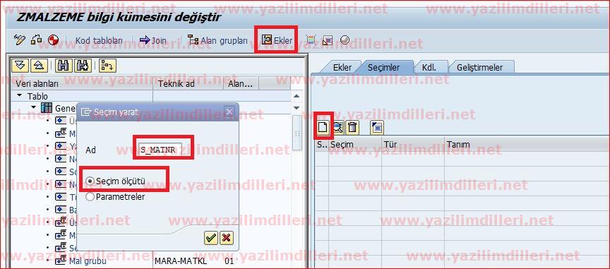 SAP malzeme bilgi kümesini değiştir