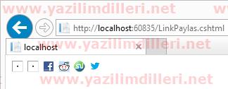 ASP.NET Web Helpers Library Siteni Paylaş Butonları