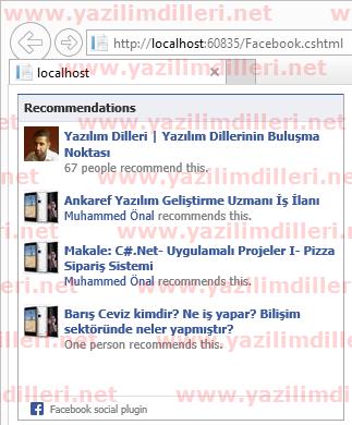ASP.NET Web Helpers Library Facebook Recommendations