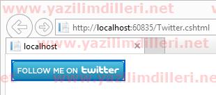 ASP.NET Web Helpers Library Twitter Takip Et Butonu