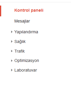 google web yöneticisi kontrol panel