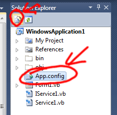 App.Config dosyası karşınızda.